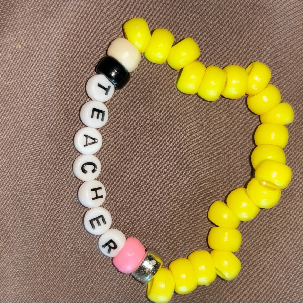 Teacher pencil bracelet